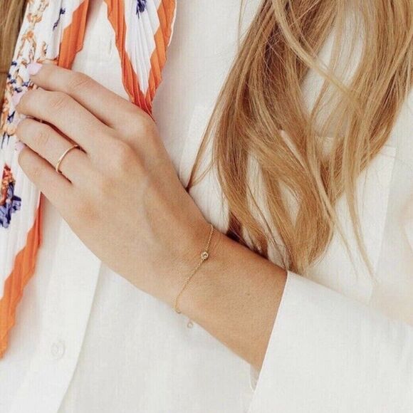 Marrin Costello Curateur Soleil Gold Topaz Dainty‎ Bracelet MSRP $150 NEW - Picture 8 of 8